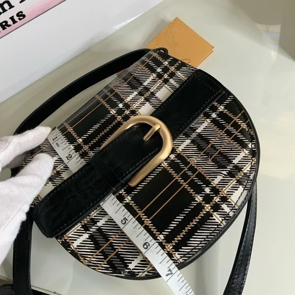 Patricia Nash Annfield Crossbody Bag Black and White Plaid